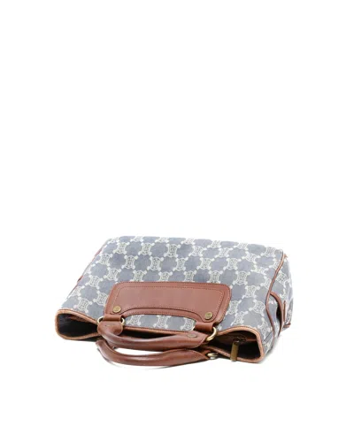 Celine Céline Macadam Denim Boogie Bag In Blue