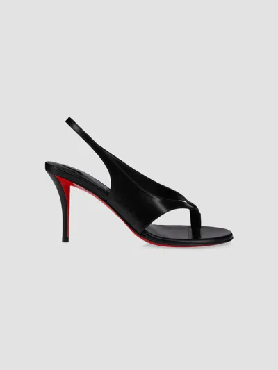 Christian Louboutin Miss Z Infradita 80 Leather Sandals In Black