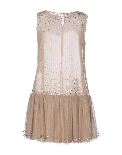 Red Valentino Short Dress In Sand