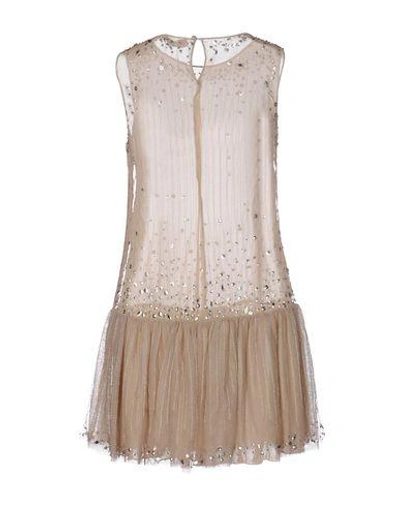 Shop Red Valentino Short Dress In Sand