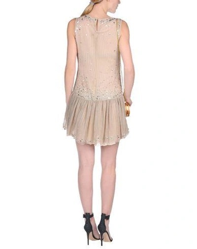 Shop Red Valentino Short Dress In Sand