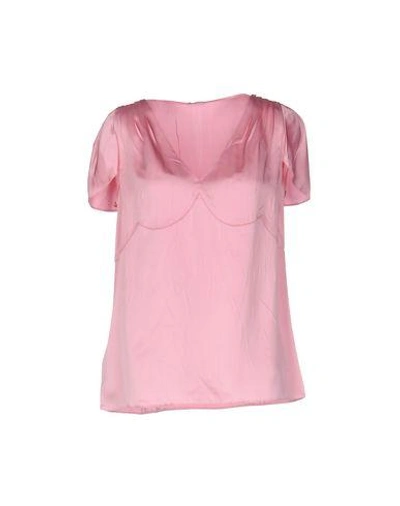 Shop Miu Miu Blouses In Pink