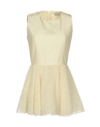 Red Valentino Short Dress In Ivory