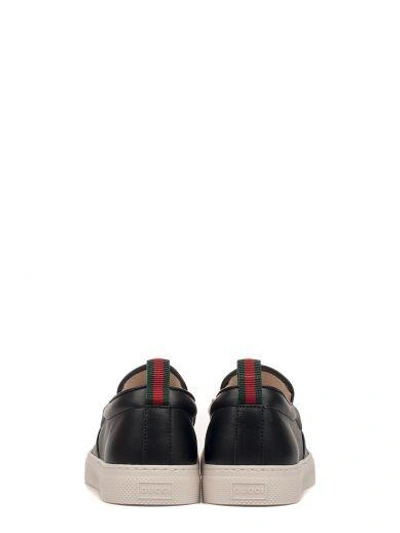 Shop Gucci Sand/brown/black Gg Supreme Slip On Sneakers In Neutral - Black