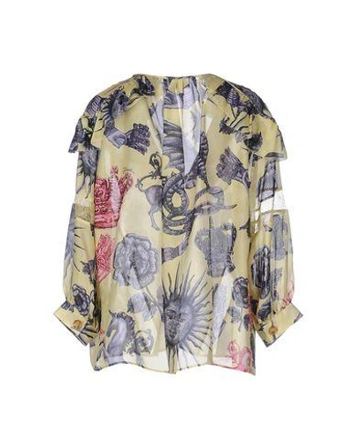Shop Just Cavalli Blouses In Yellow