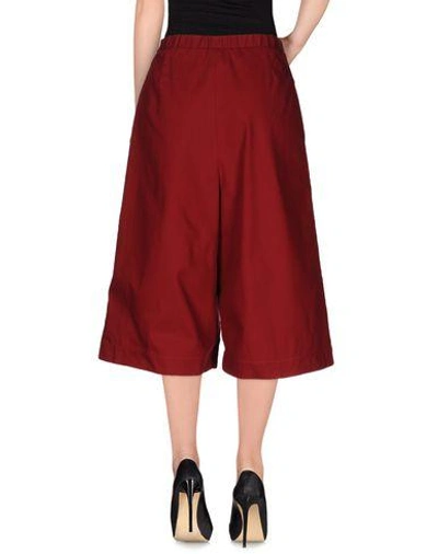 Shop Anna Sammarone Cropped Pants & Culottes In Maroon