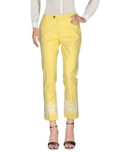 Tory Burch Casual Trousers In Yellow
