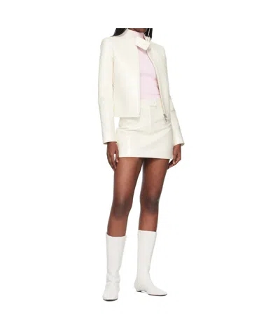 Courrèges White Heritage Flat Tall Boots In White