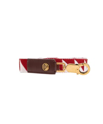 Versace Triangular Serrated Keychain In Orange