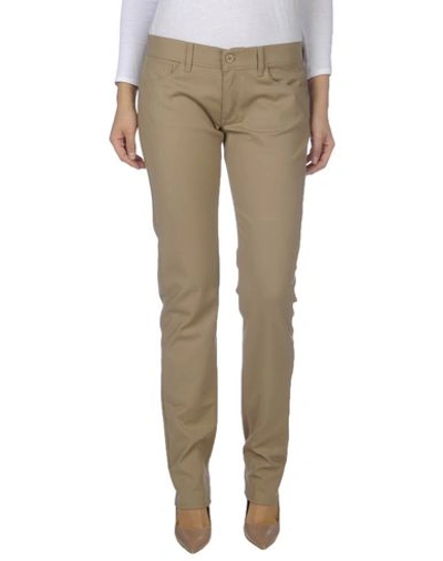 Shop Dondup Casual Pants In Khaki