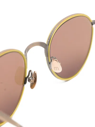 Matsuda Round-frame Sunglasses In Gold