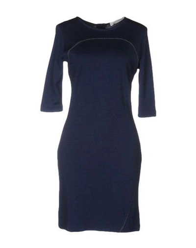 Shop Pierre Balmain Short Dresses In Dark Blue