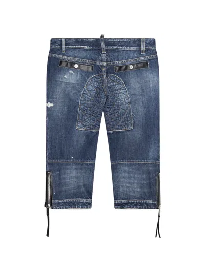 Dsquared2 Distressed-effect Biker Jeans In Blue