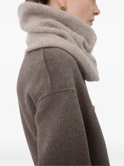 Loulou De Saison Rectangular Scarf In Neutral