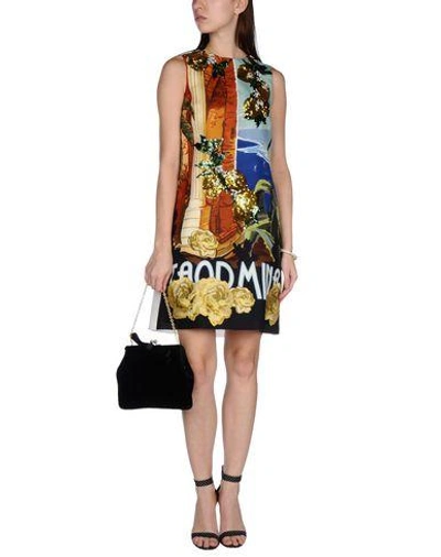 Shop Dolce & Gabbana Short Dresses In Brown