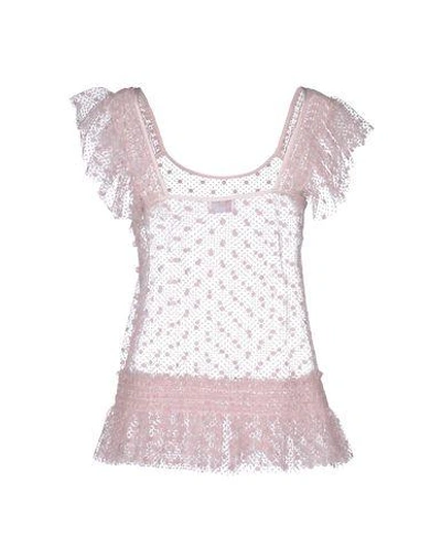 Shop Red Valentino Blouses In Pink