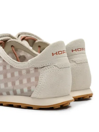 Hoff Bridge Gingham-pattern Touch-strap Sneakerinas In Gold