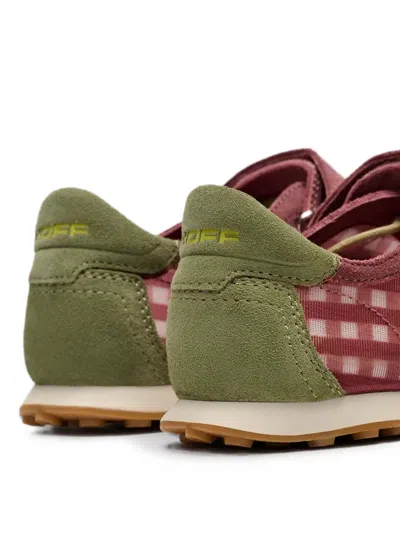 Hoff Bridge Gingham-pattern Touch-strap Sneakerinas In Brown
