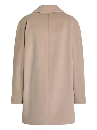Max Mara Short 101801 Icon Coat In Light Beige In Brown