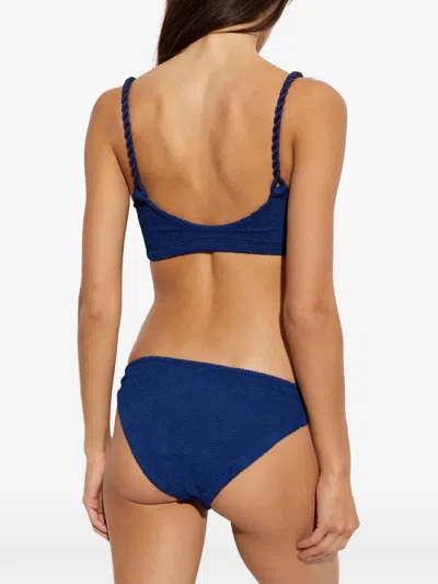 Hunza G Phoebe Two-piece Bikini Swimsuit In Blue