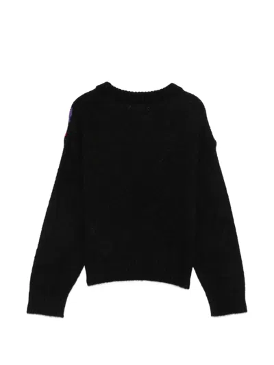 Pucci Junior Abstract-pattern Knit Sweater In Black