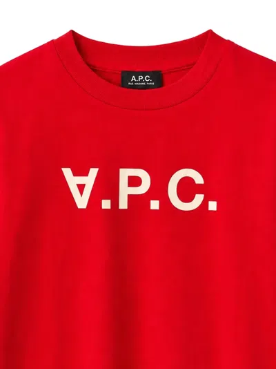 A.p.c. V.p.c. Logo T-shirt In Red