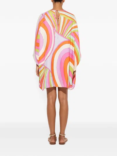 Pucci Iride-print Silk Kaftan In Multi