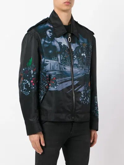 Lanvin Printed Jacket In Blue