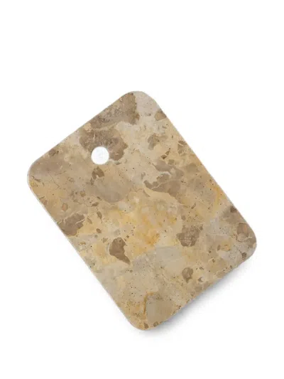 Cu I Seeyou Marble-effect Rectangular Cutting Board In Brown