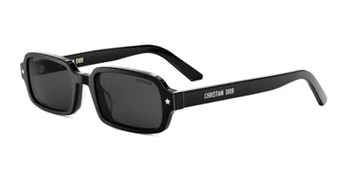 Dior Pacific S3i Rectangular-frame Acetate Sunglasses In Black