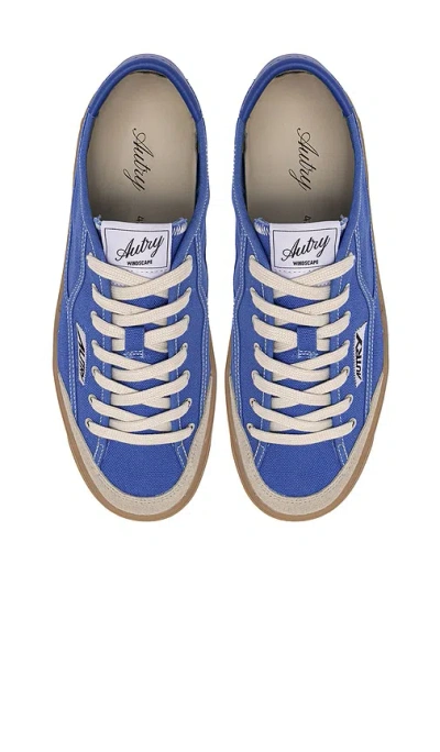 Autry Windscape Low Leather Sneaker In Blue