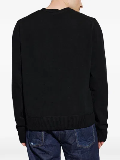 Dsquared2 Logo-embroidered Pouch-pocket Sweater In Black