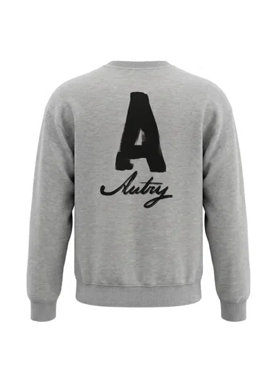 Autry Heritage Sweatshirt With Washed Effect In Gray
