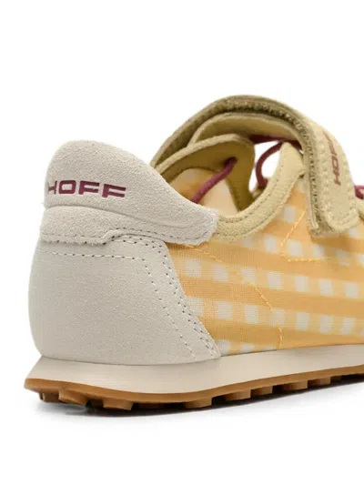 Hoff Bridge Gingham-pattern Touch-strap Sneakerinas In Neutral