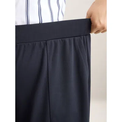 Bloomchic Button Front Wide-leg Pants In Blue
