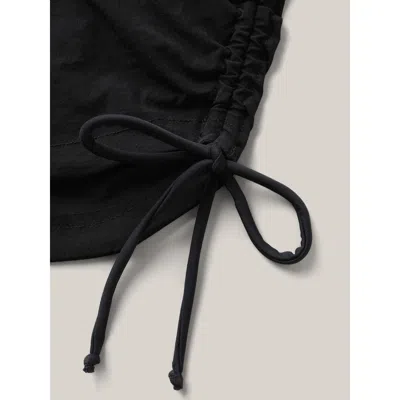 Bloomchic Adjustable Side Drawstring Swim Bottoms In Black