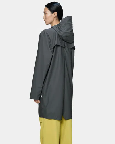 Rains Long Unisex Jacket In Blue