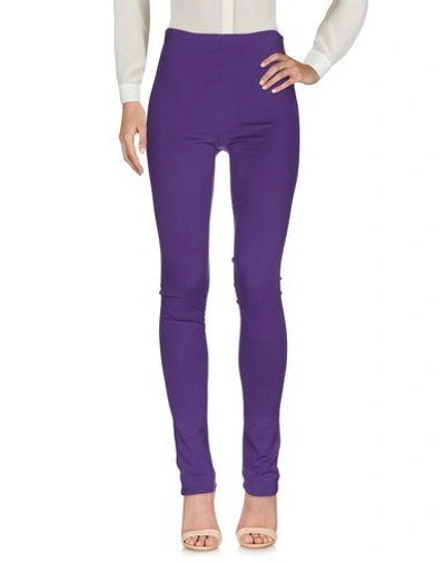 Shop M Missoni Casual Pants In Purple