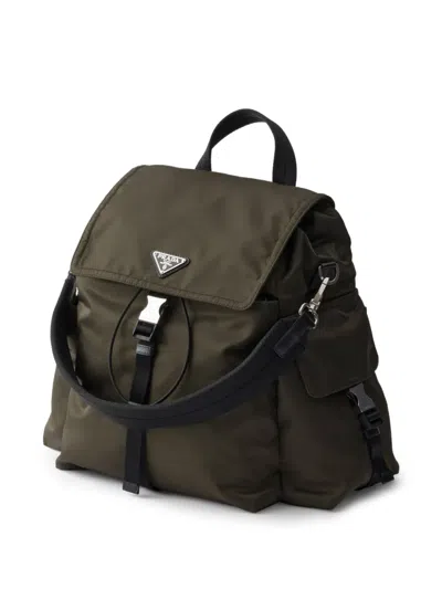 Prada Explore Re-nylon And Leather Backpack