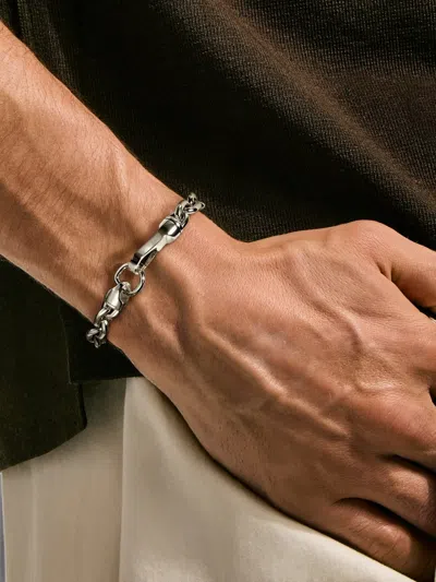 John Hardy オーバルリンク ブレスレット In Silver