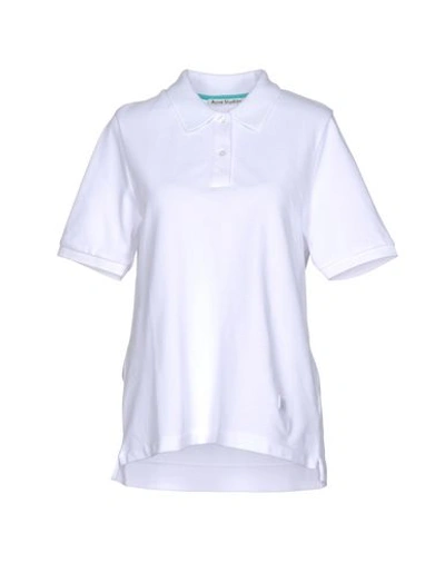 Shop Acne Studios Polo Shirt In Белый
