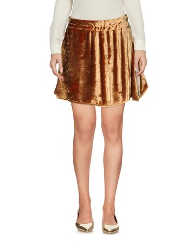 Acne Studios Mini Skirt In Brown