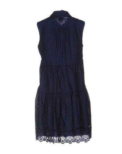 Shop Diane Von Furstenberg Shirt Dress In Dark Blue