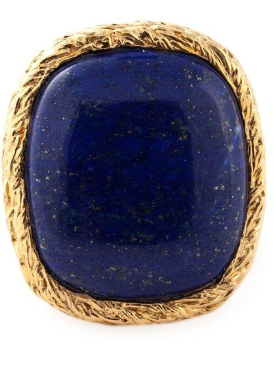 Aurelie Bidermann 'miki Dora' Signet Ring In Lapis