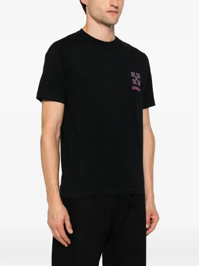 Off-white Arrows Logo-print Cotton T-shirt In Black