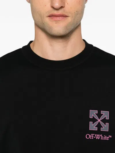 Off-white Arrows Logo-print Cotton T-shirt In Black