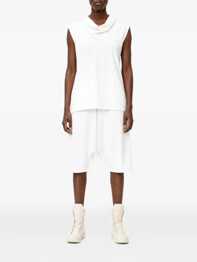 Alchemy Drop-crotch Drawstring Shorts In White