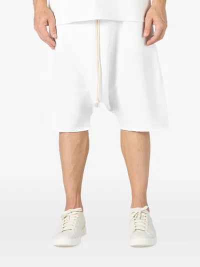 Alchemy Drop-crotch Drawstring Shorts In White