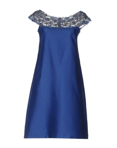 Alberta Ferretti Short Dress In Blue