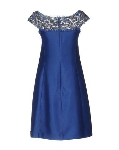 Shop Alberta Ferretti Short Dress In Blue